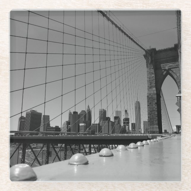 Dessous-de-verre En Verre Pont Brooklyn (Devant)