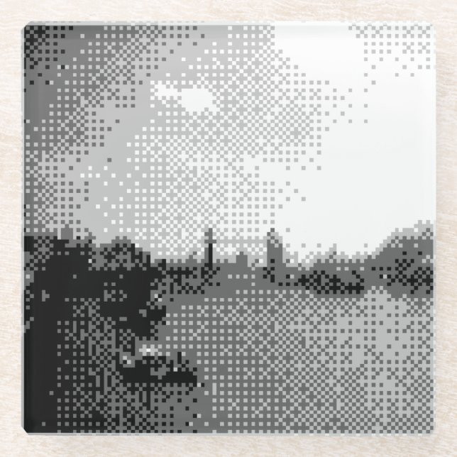 Dessous-de-verre En Verre pont tour (Devant)