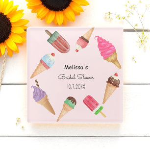 Dessous-de-verre En Verre Popsicles de glace Mariage civil Fête d'anniversai