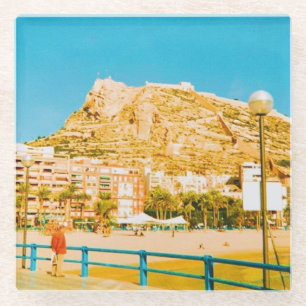 Dessous-de-verre En Verre Port d'Alicante