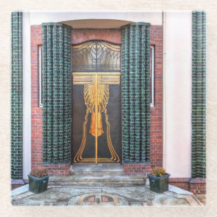 Dessous-de-verre En Verre Porte Jugenstil