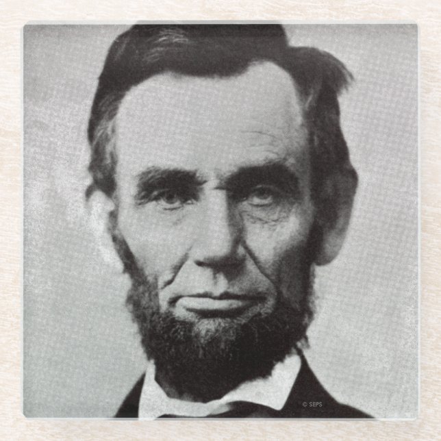 Dessous-de-verre En Verre Portrait d'Abe Lincoln 2 (Devant)