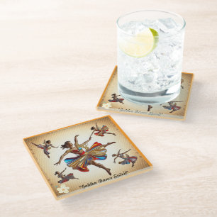 Dessous-de-verre En Verre "Poses de mouvement dramatiques"