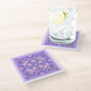 Dessous-de-verre En Verre Pourpre W1