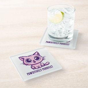 Dessous-de-verre En Verre Puissant, Beau Manga Kitten