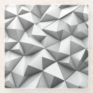 Dessous-de-verre En Verre pyramides abstraites grises