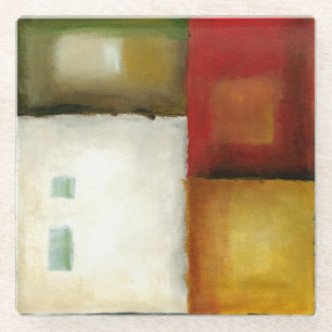 Dessous-de-verre En Verre Quatre rectangles colorés par Chariklia Zarris