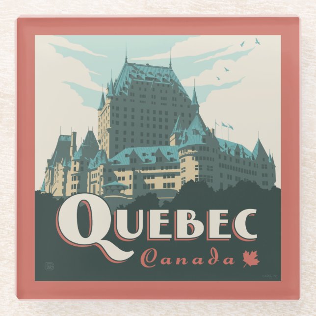 Dessous-de-verre En Verre Québec Canada | Château Frontenac (Devant)
