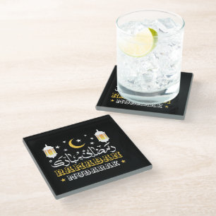 DESSOUS-DE-VERRE EN VERRE RAMADAN MUBARAK KAREEM 2026
