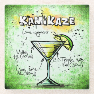 Dessous-de-verre En Verre Recette de boisson Kamikaze