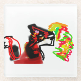 Dessous-de-verre En Verre Ren jouant maintenant automne
