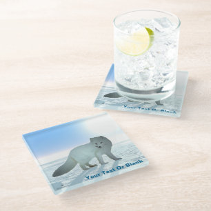 Dessous-de-verre En Verre Renard arctique