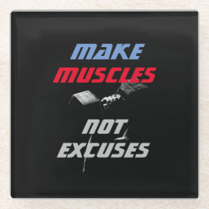 Dessous-de-verre En Verre Rendre les muscles Bodybuilding Fitness Motivation