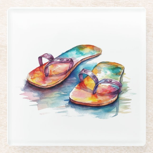 Dessous-de-verre En Verre Retournements Rainbow Reef (Devant)