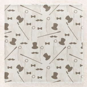 Dessous-de-verre En Verre Rétro motif pour l'homme 2