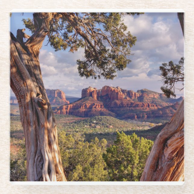 Dessous-de-verre En Verre Roche rouge | Sedona Arizona (Devant)