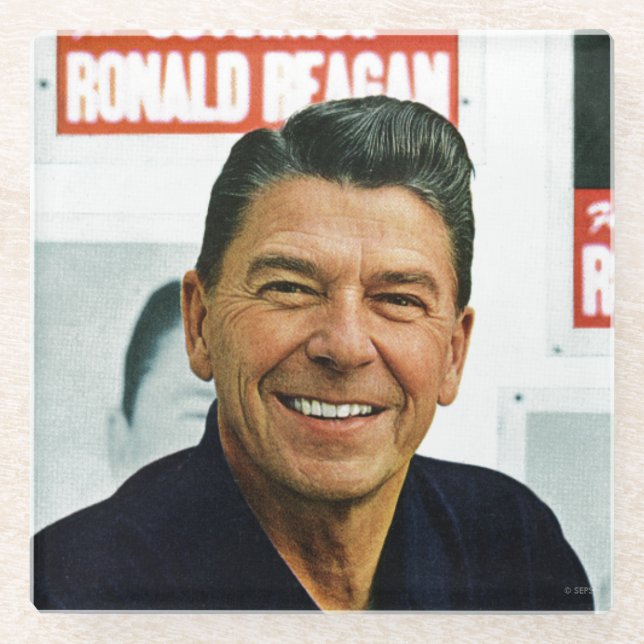 Dessous-de-verre En Verre Ronald Reagan (Devant)