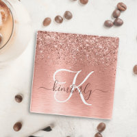 Rose Gold brossé Parties scintillant métallique No