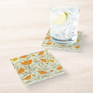 Dessous-de-verre En Verre Rose jaune
