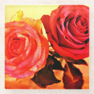 Dessous-de-verre En Verre Roses brillants