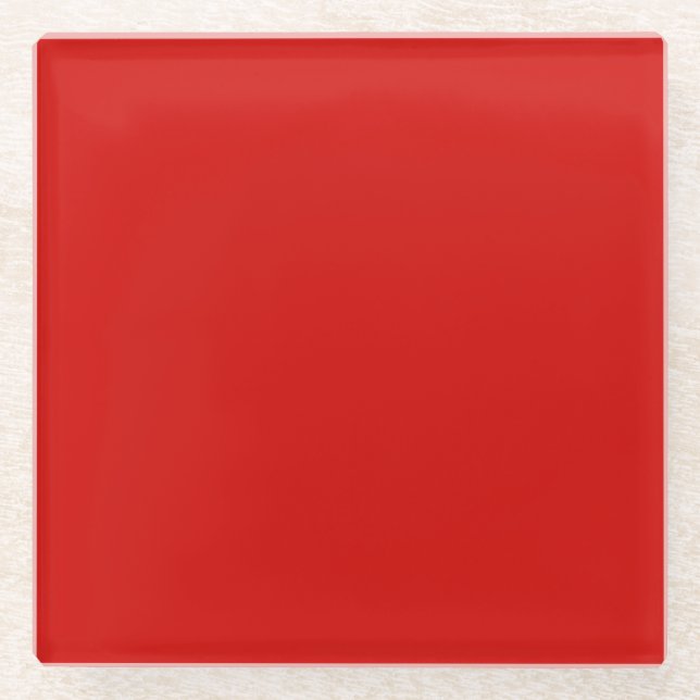 Dessous-de-verre En Verre Rouge solide (Devant)