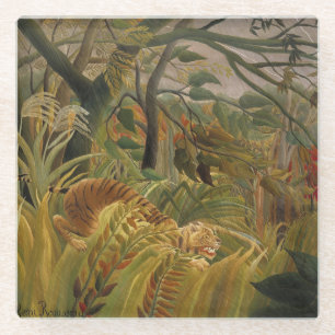 Dessous-de-verre En Verre Rousseau Jungle Tropical Tiger Art