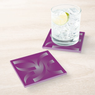Dessous-de-verre En Verre Rubans magenta