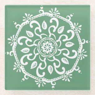 Dessous-de-verre En Verre Sage Mandala