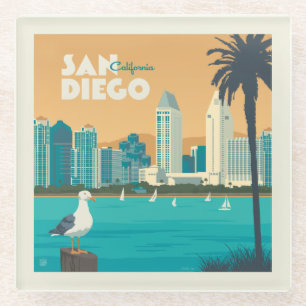 Dessous-de-verre En Verre San Diego, Californie