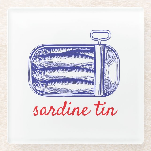 Dessous-de-verre En Verre Sardine (Devant)