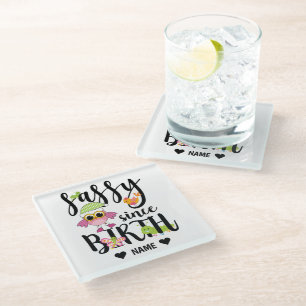 Dessous-de-verre En Verre Sassy depuis la naissance