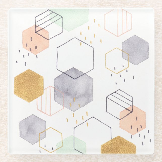 Dessous-de-verre En Verre Scatter hexadécimal (Devant)