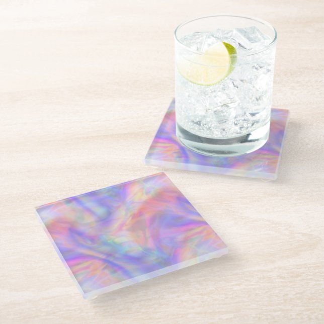 Dessous-de-verre En Verre seconde vue, holo pastel : (Incliné)