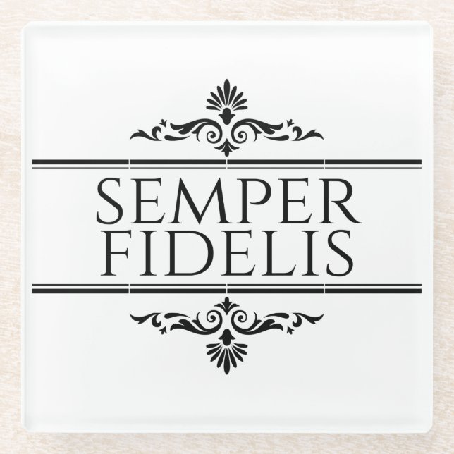 Dessous-de-verre En Verre Semper Fidelis (Devant)