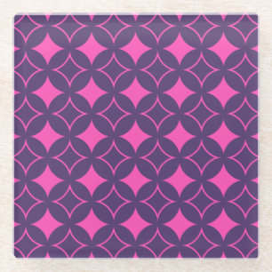 Dessous-de-verre En Verre shippo rose et violet