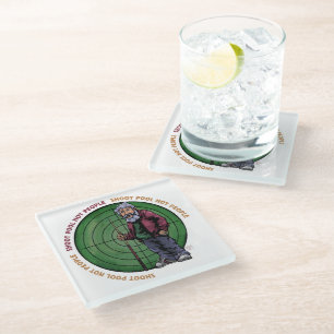 Dessous-de-verre En Verre Shoot Pool Pas Les Gens S'Il Vous Plaît