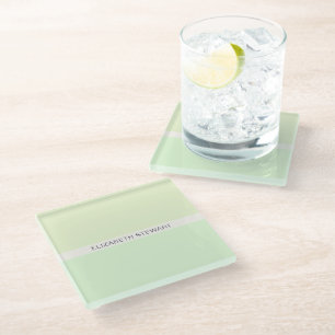 Dessous-de-verre En Verre Simple moderne vert printemps
