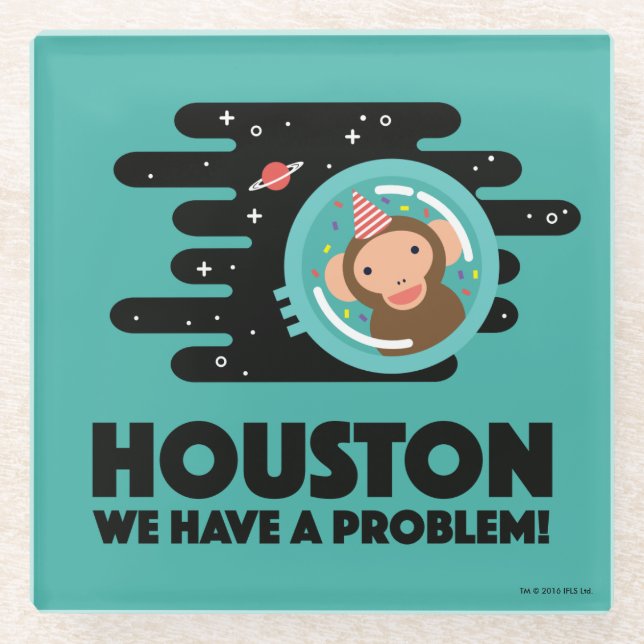 Dessous-de-verre En Verre Singe de l'espace (Devant)