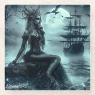 Dessous-de-verre En Verre Siren of the Moonlit Tide