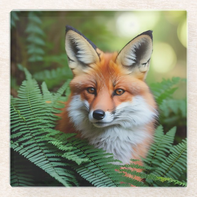 Dessous-de-verre En Verre "Sly : Le renard dans l'ombre" (Devant)