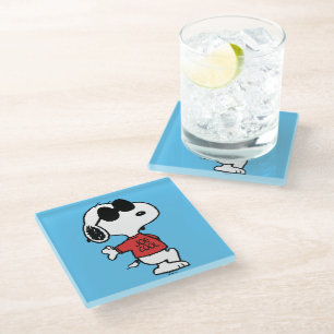 Dessous-de-verre En Verre Snoopy "Joe Cool" debout