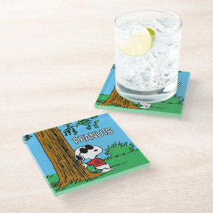 Dessous-de-verre En Verre Snoopy "Joe Cool" debout