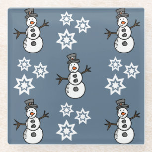 Dessous-de-verre En Verre Snowman