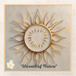 Dessous-de-verre En Verre "Soleil rayonnant"