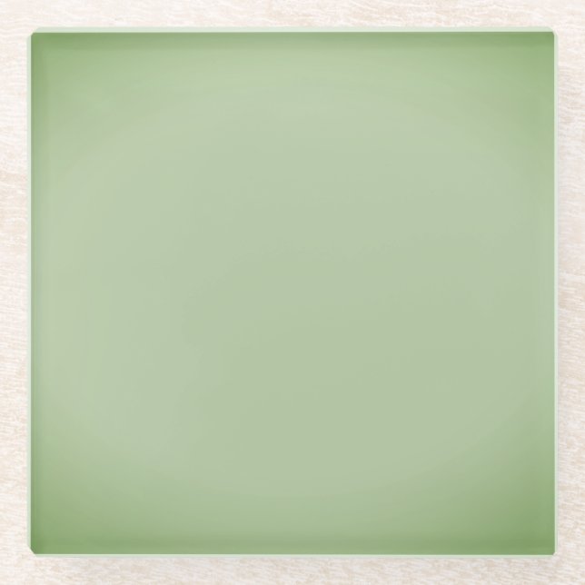 Dessous-de-verre En Verre Solid Jade Green Celadon  (Devant)