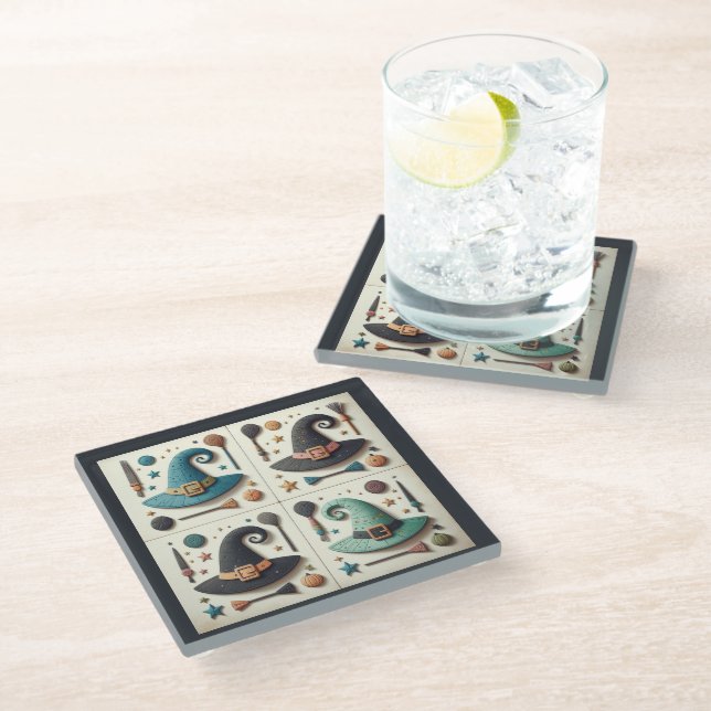 Dessous-de-verre En Verre Sorcières désireuses (Incliné)