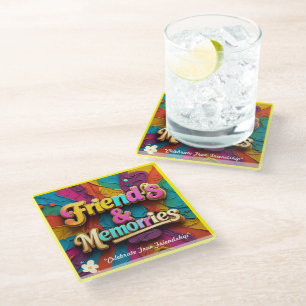Dessous-de-verre En Verre "Souvenirs au trésor"