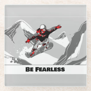 Dessous-de-verre En Verre Soyez sans crainte - Snowboardeur