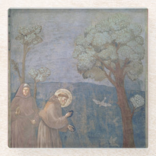 Dessous-de-verre En Verre St Francis prêchant aux oiseaux, 1297-99
