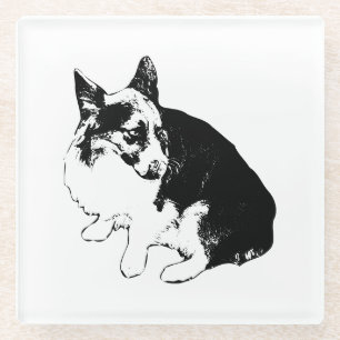 Dessous-de-verre En Verre Stand De Coupe, Foxy Friend
